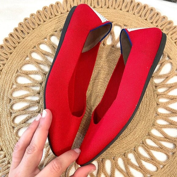 Rothy's the Square Flats in Cardinal Red Size 7.5 - Picture 11 of 13